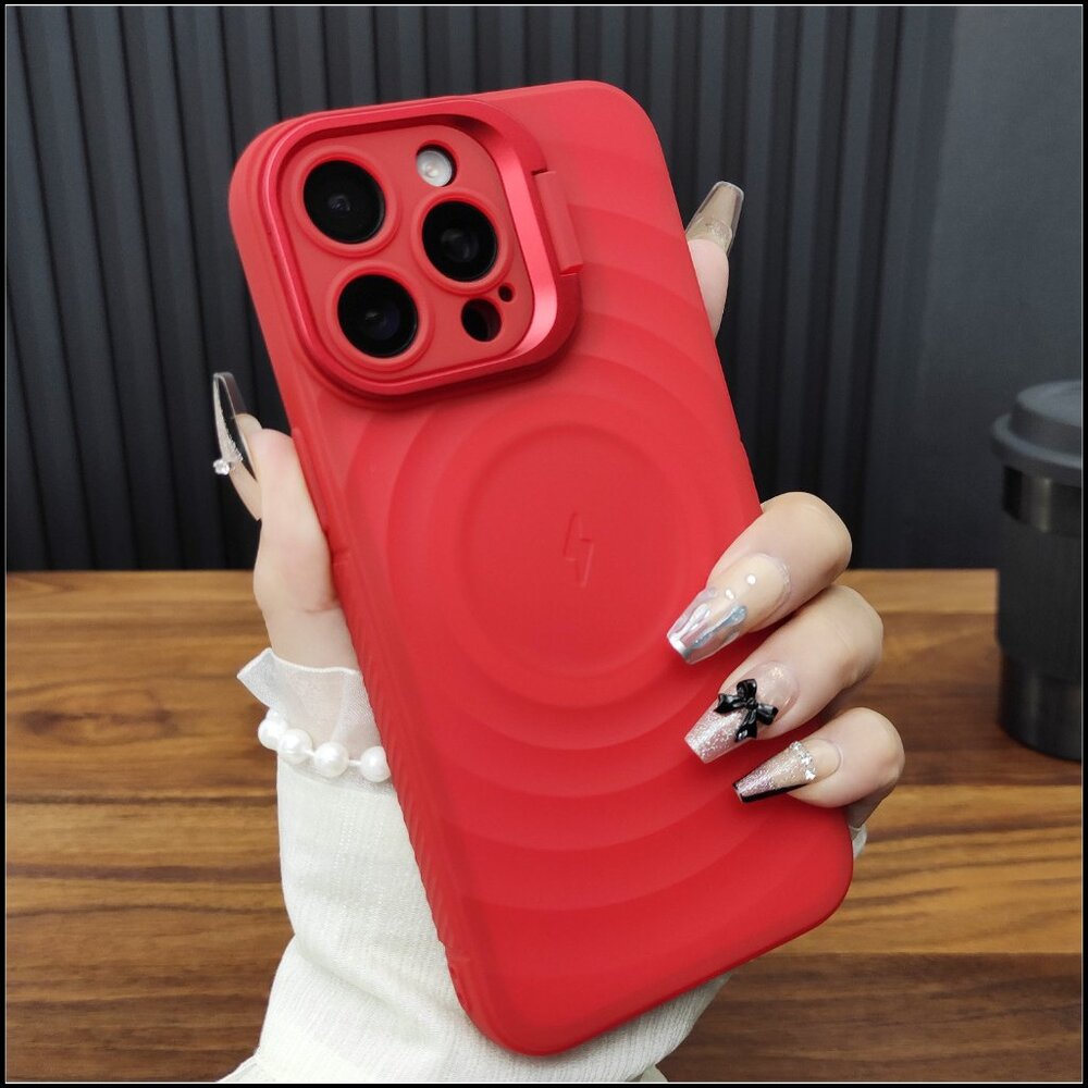 Vibrant Red Wave Texture Case